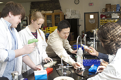 Students in lab